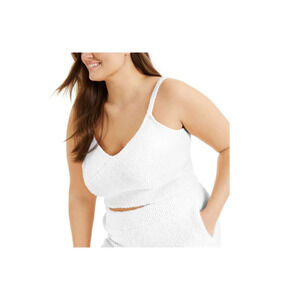 Culpos x INC International Concepts Women Knitted Ivory/White Crop Top XXL C0021